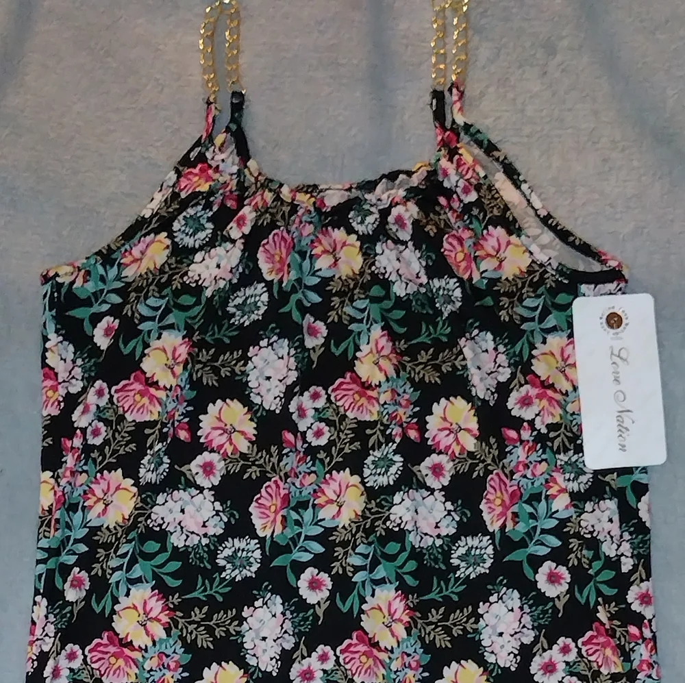 Chain Straps Floral Dress - Picture 5 of 6
